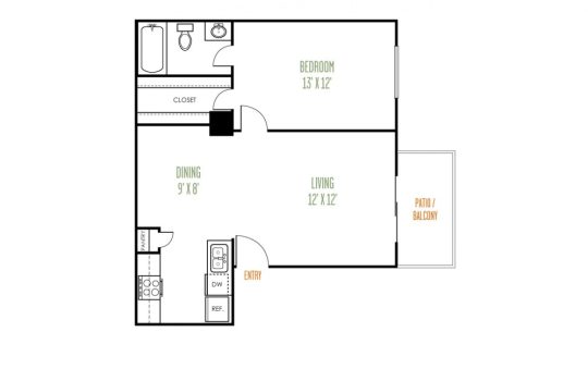 the floor plan for a two bedroom apartment at The  Argyle