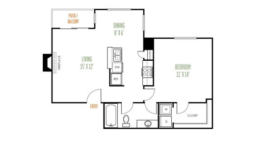 a floor plan for a two bedroom apartment at The  Argyle