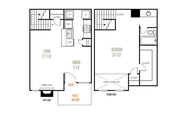 the floor plan for a two bedroom apartment at The  Argyle