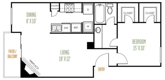 the floor plan for a two bedroom apartment at The  Argyle